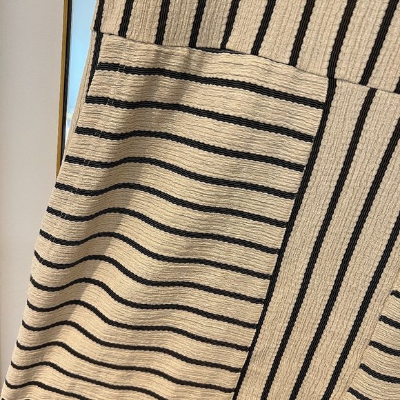 Zara cream striped midi dress - Picture 2 of 4